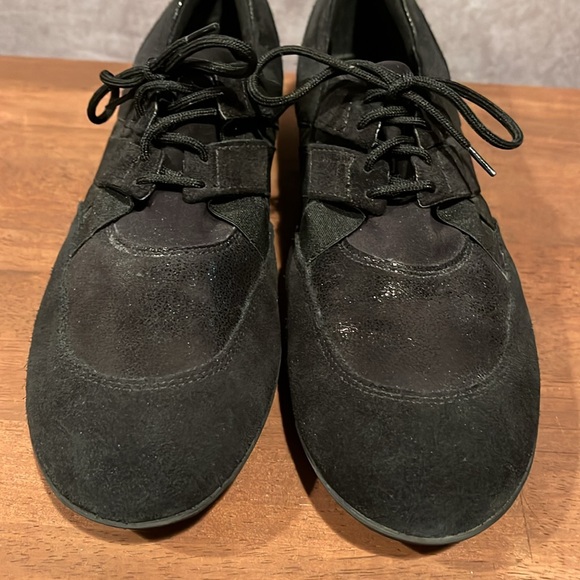 Sesto Meucci Black Metallic Leather Lace-Up Shoes size 9.5 narrow - Picture 3 of 7